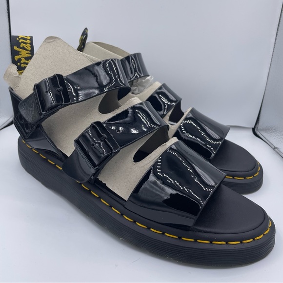DR. Martens unisex patent leather gladiator sandals Size W11 / M10 main image 4